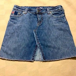 Distressed Jean Skirt Size 29